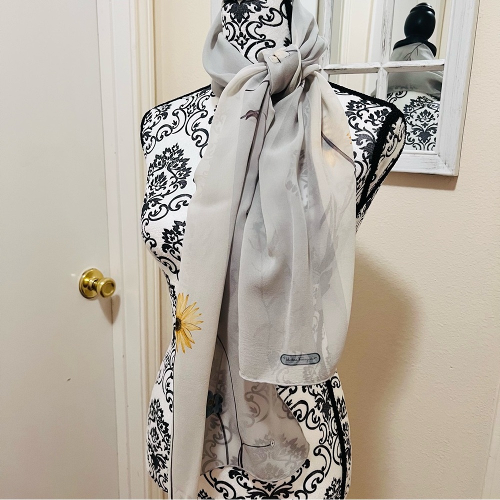 Salvatore Ferragamo Silk Chiffon Scarf